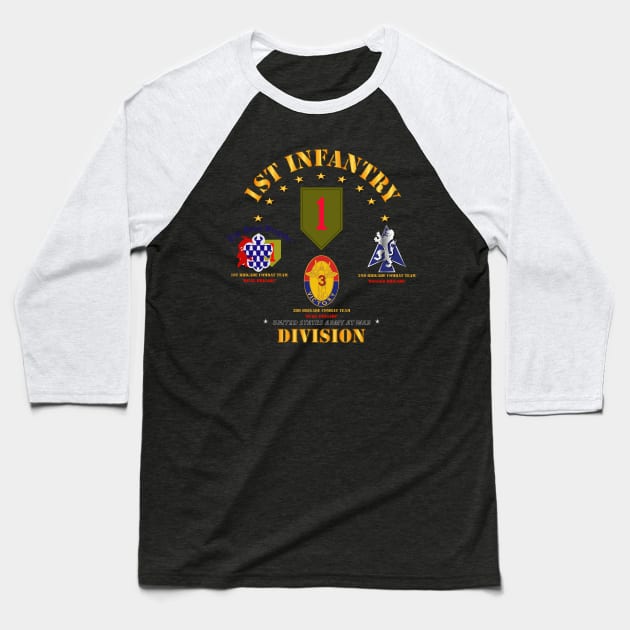 1st Infantry Division w Named BCTs - V1 Baseball T-Shirt by twix123844